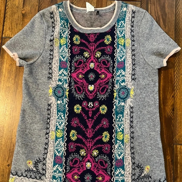 Anthropologie Akemi + Kin Kaleidoscope Multicolor Soft Knit Mini Dress Size XS - Picture 2 of 16